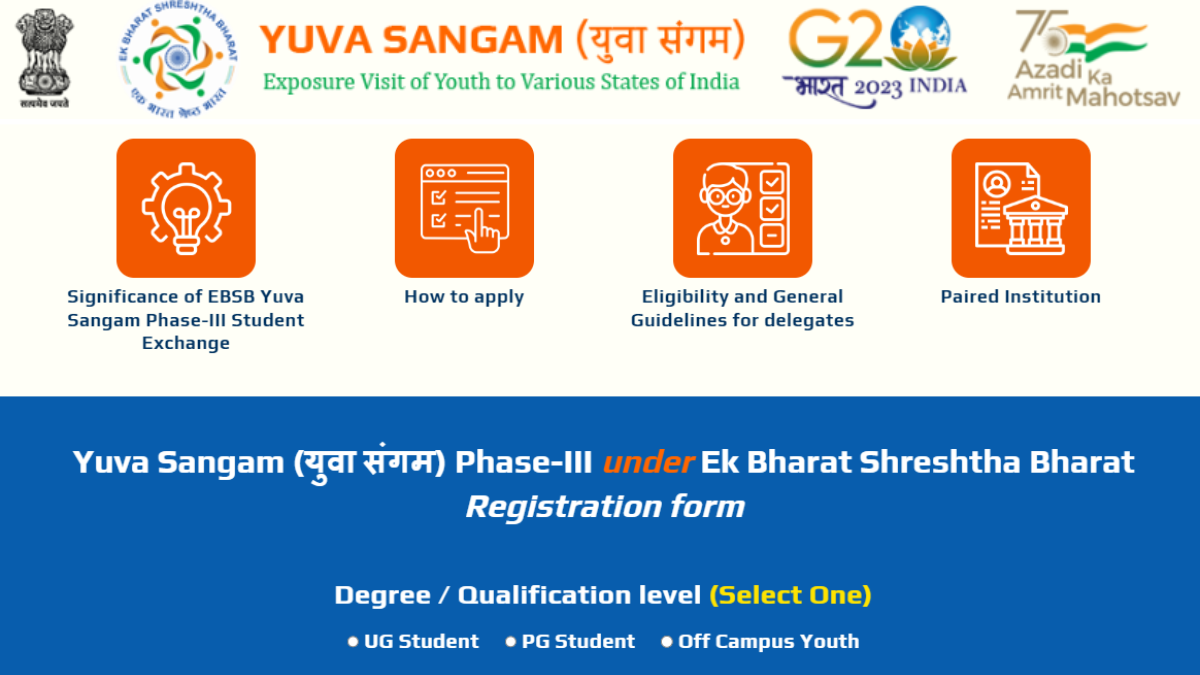 Yuva Sangam Phase 3 Registration 2023 Commences, Check Details Here - Vimarsana News
