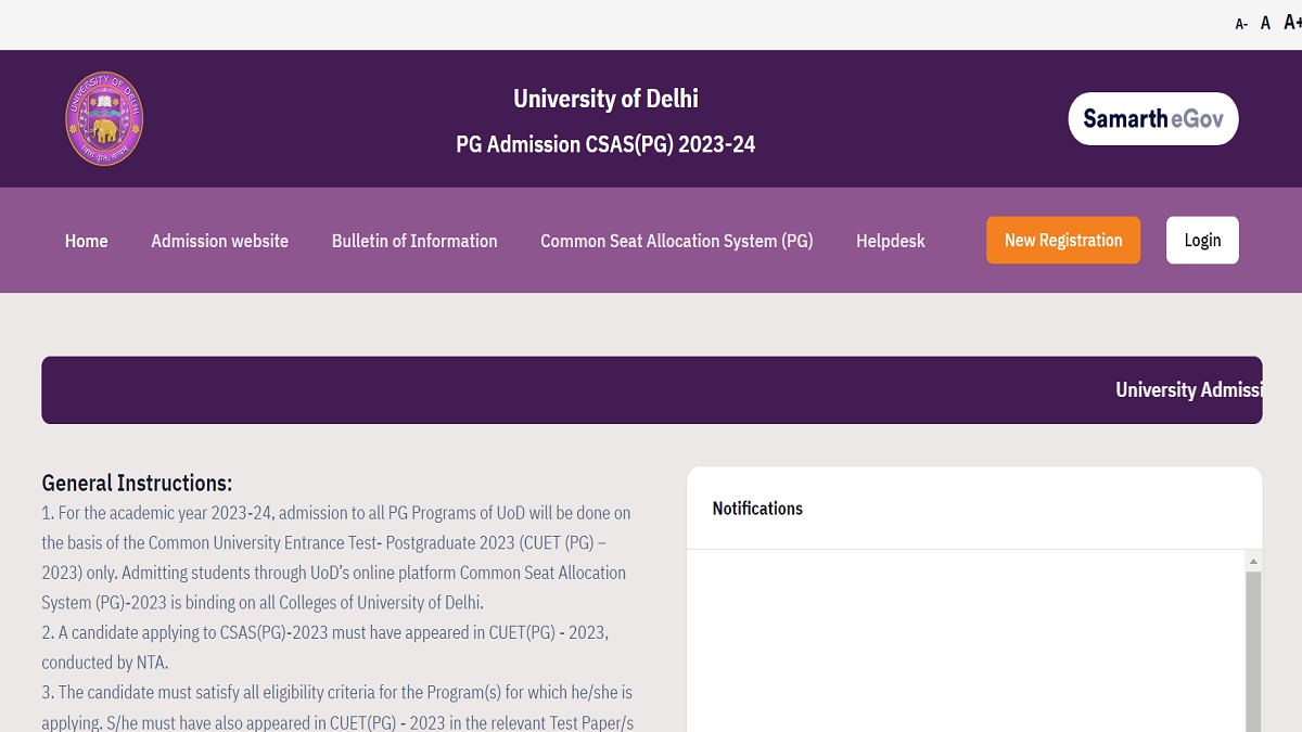 DU PG Counselling 2023 Mop-up Round Registrations Close Today, Get ...