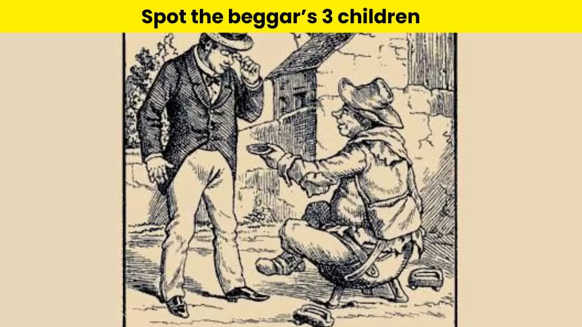 Brain Teaser: Can you spot his three children?                              