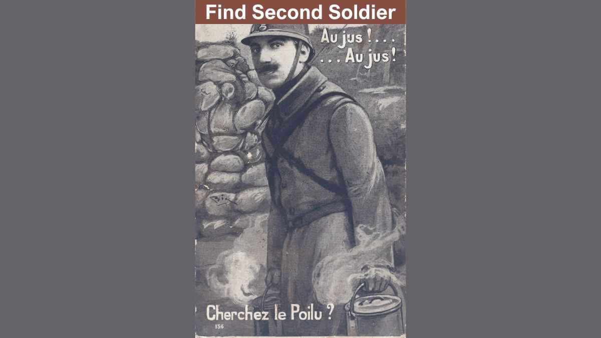 You have the most attentive eyes if you can spot the second soldier in the picture in 7 seconds! 