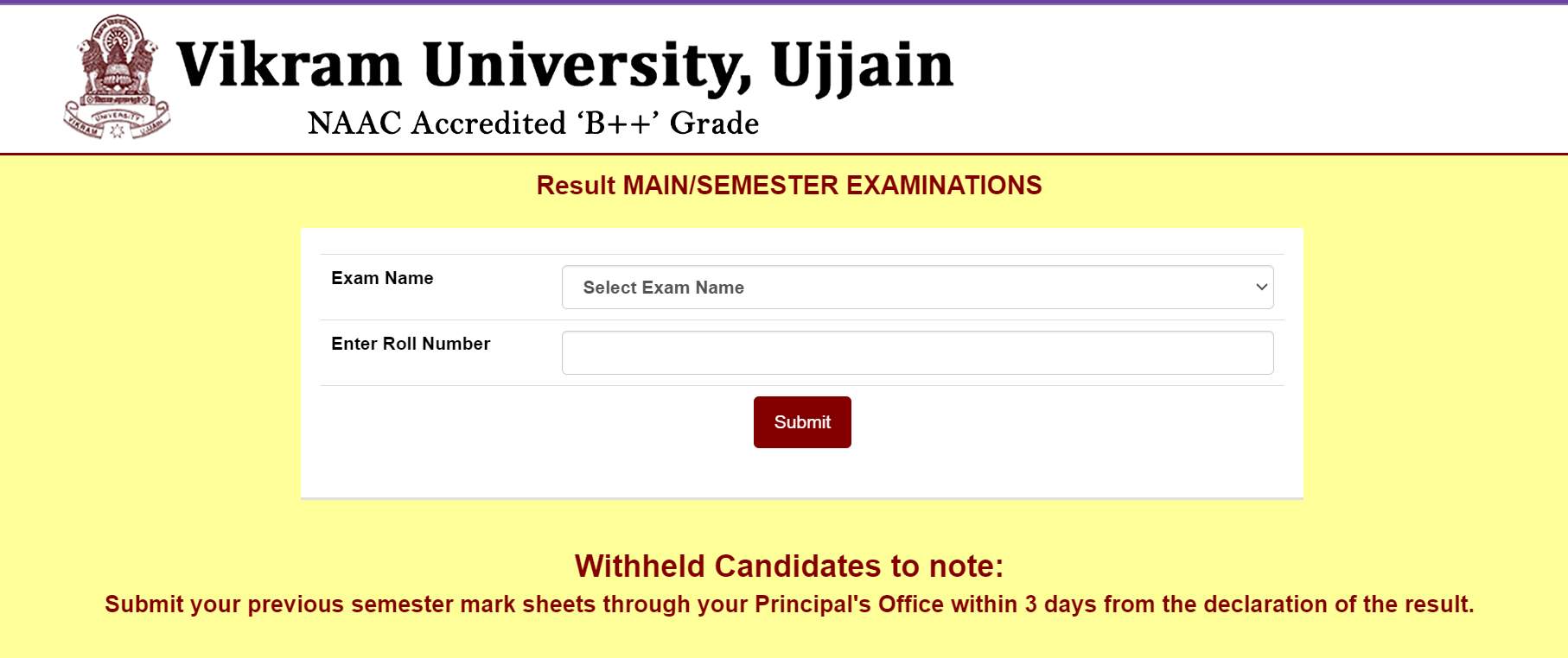 Vikram University Result 2023 Out MA MCom MSc BBA BA BCom