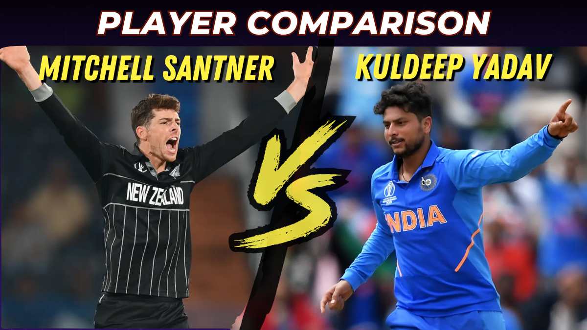 Mitchell Santner vs Kuldeep Yadav Comparison: Who is the Better Spinner? Check ODI and World Cup Stats