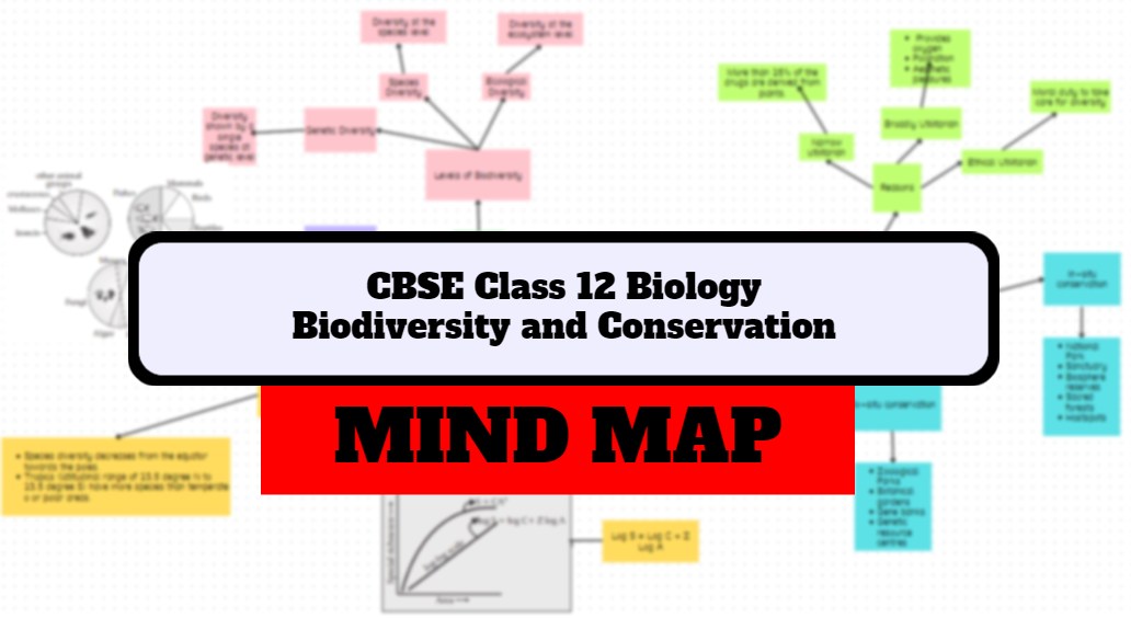 CBSE Biodiversity And Conservation Class 12 Mind Map For Chapter 13 Of ...