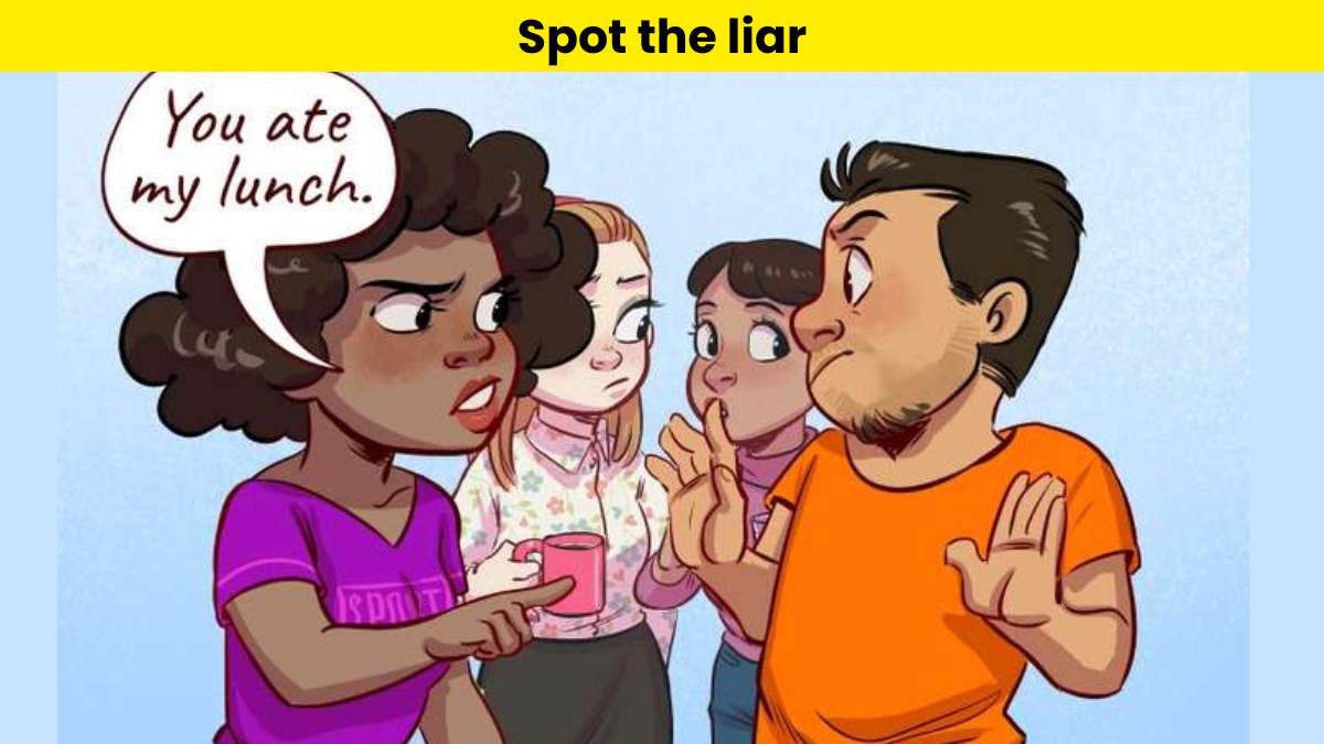 You have a logical brain if you can spot the liar in the group within 7 seconds.