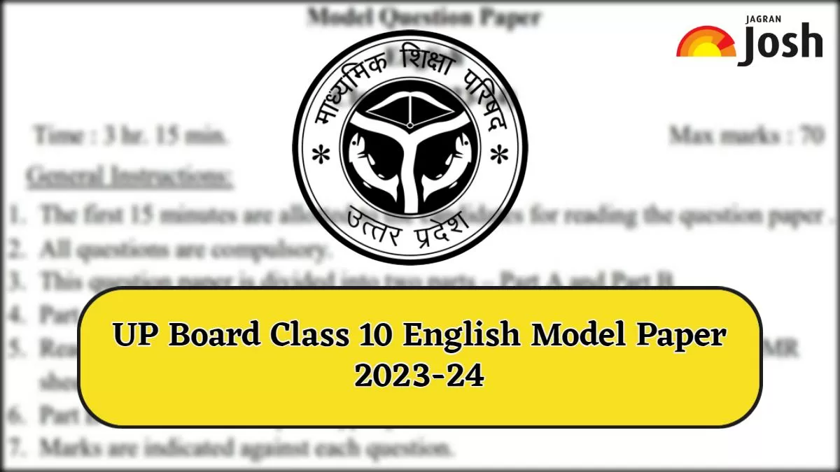 Get direct link to download Class 10 English Model paper for UP Board