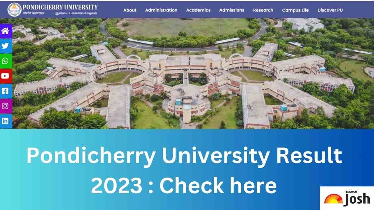 Pondicherry University Result 2023 OUT On Pondiuni.edu.in; Direct Link ...