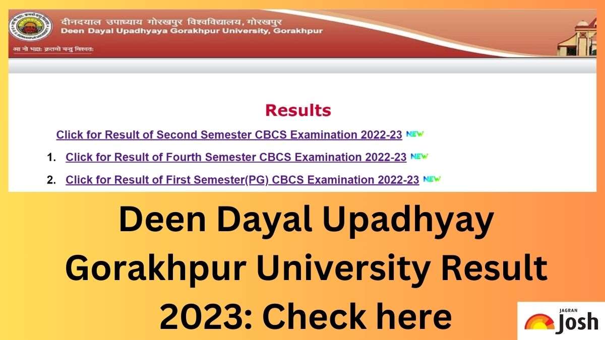 DDU Result 2023 OUT on ddugu.ac.in, Download UG and PG Semester Marksheet - Vimarsana News