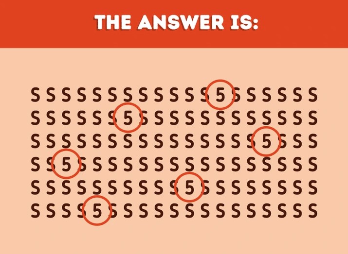 Brain Teaser To Test Your IQ: How Many Numbers '5' Can You Spot Among ...