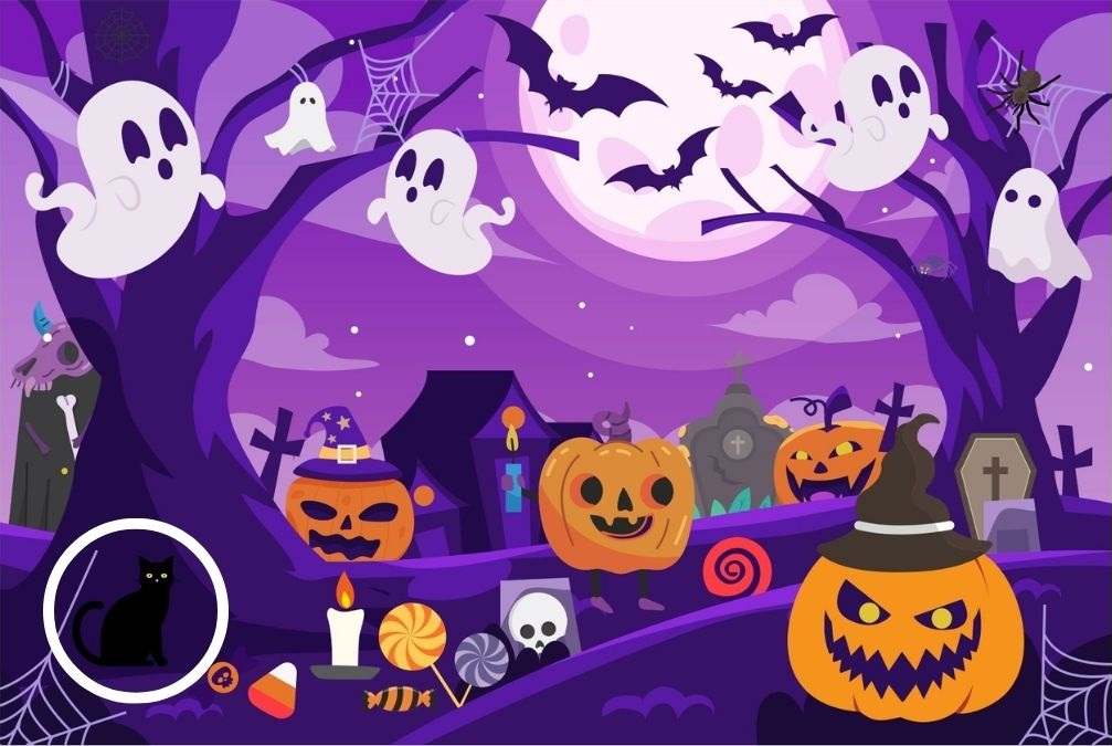 hidden picture puzzles halloween games