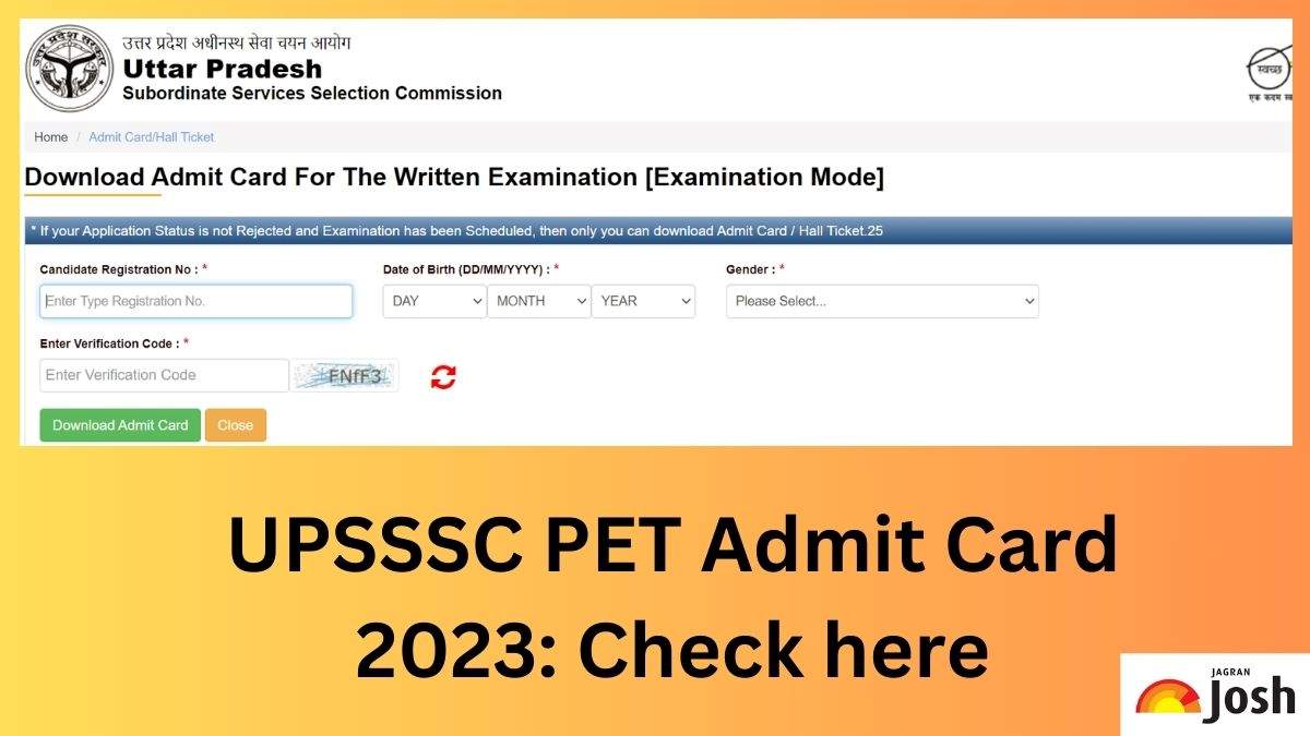 Upsssc Pet Admit Card Download Link Know Your Registration Number And Exam Pattern