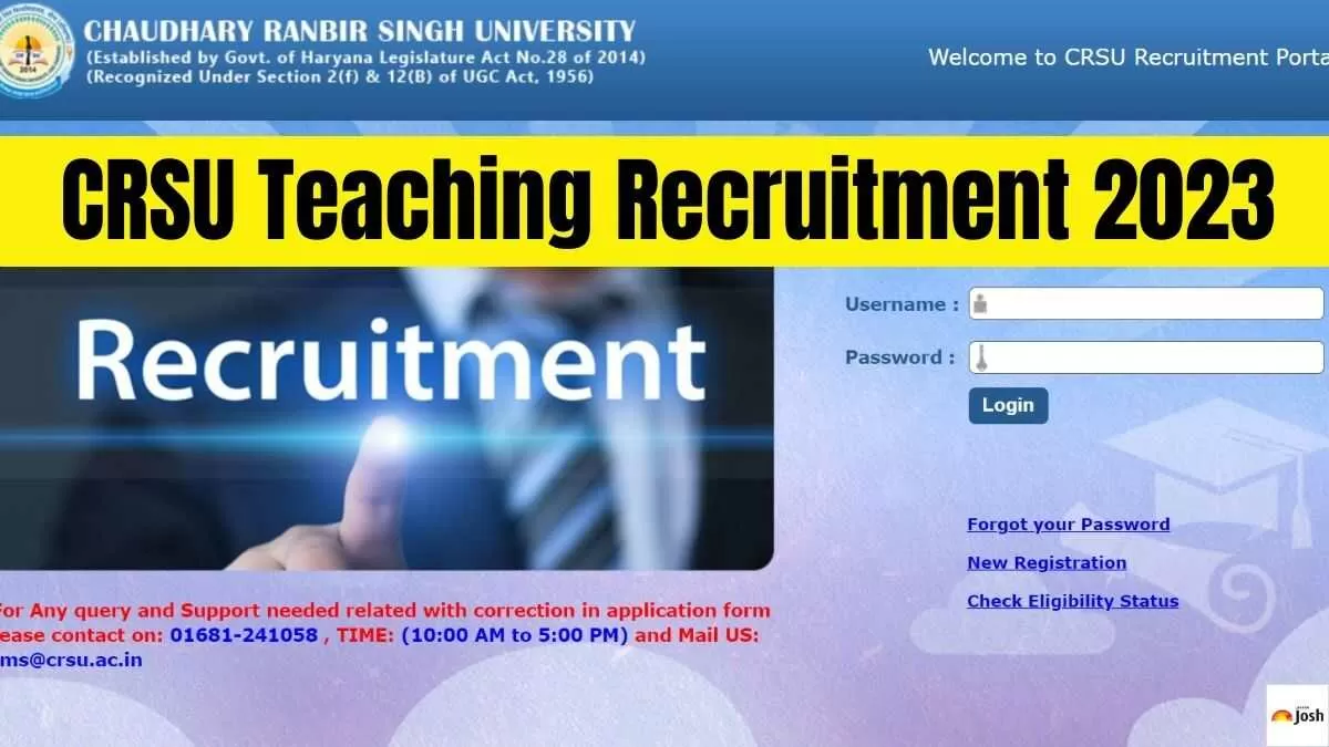 Get all the details for CRSU Teaching Recruitment 2023 here.