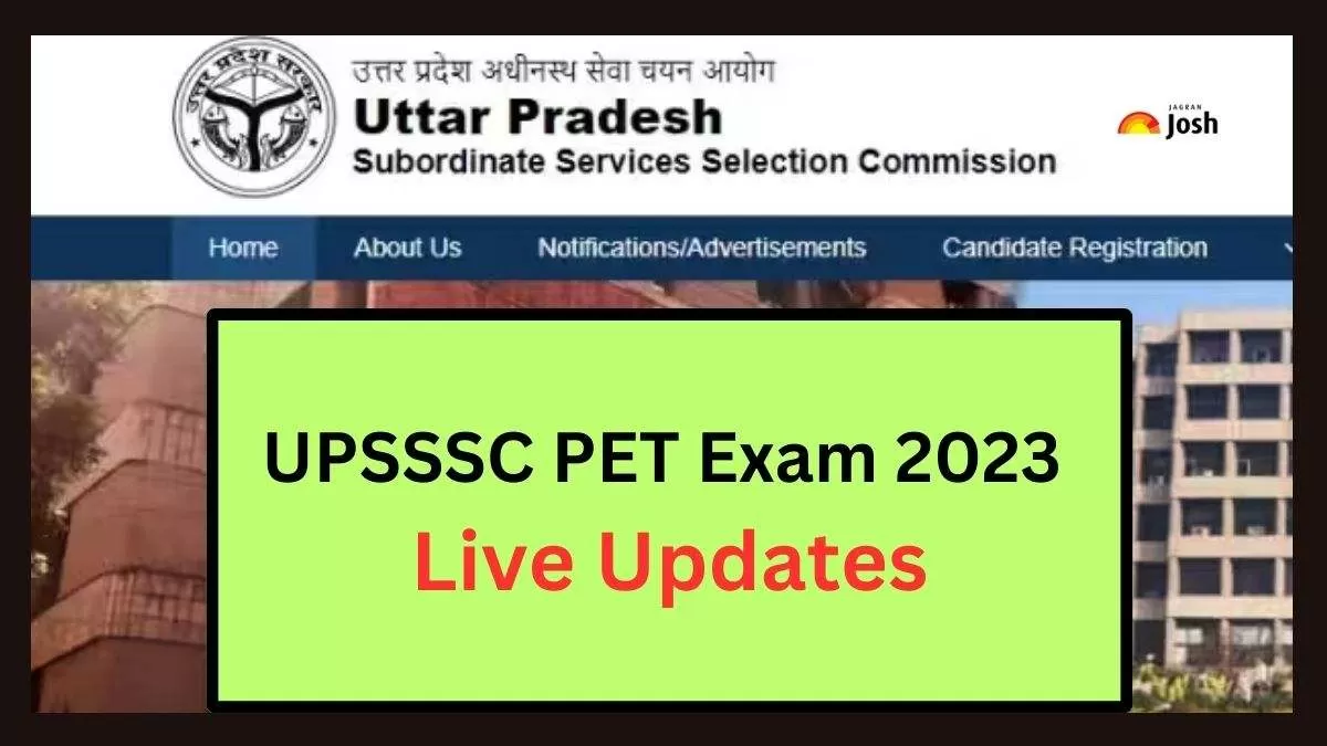UPSSSC PET Exam 2023 Live Updates: यूपी पीईटी परीक्षा के बारे में सभी लेटेस्ट जानकारियां यहां देख सकते हैं.
