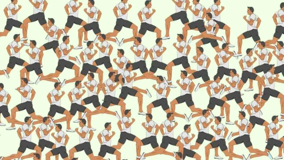 Brain Teaser To Test Your IQ: Can You Spot The Odd Running Man In ...