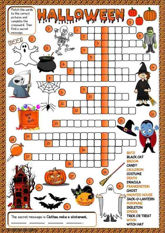Spooky Halloween Word Puzzle