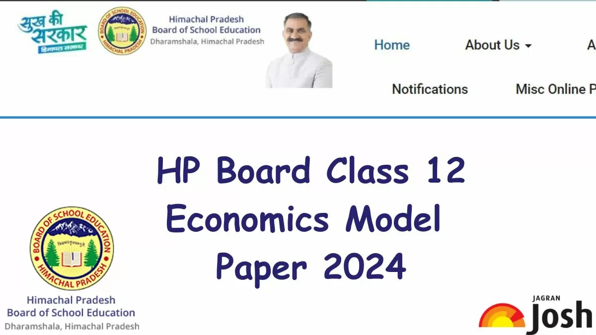 Get direct link to download Class 12 Economics Model paper for HP Board