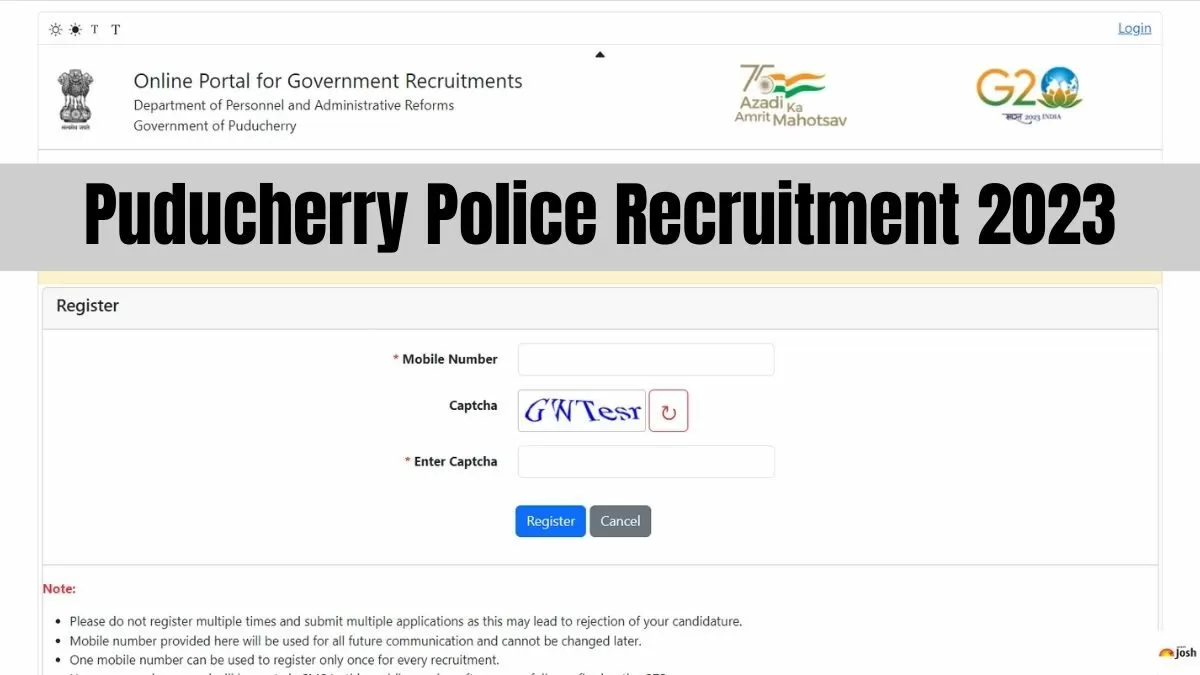 Get all the details of Puducherry Police Recruitment 2023 here.