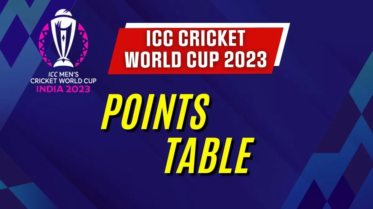 ICC Cricket World Cup 2023 Points Table