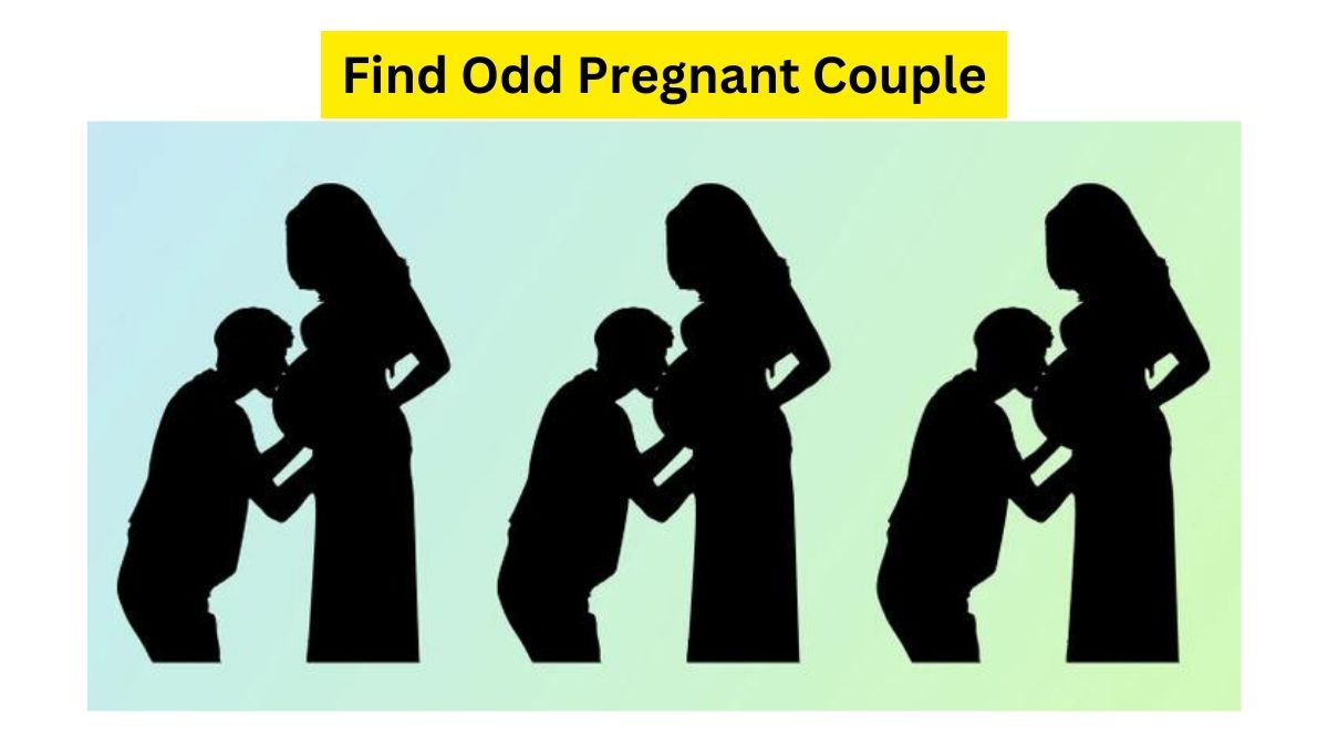 Only 1 Genius Out of 100 Can Find The ODD Pregnant Couple In The Brain Teaser. 5 Seconds Left!