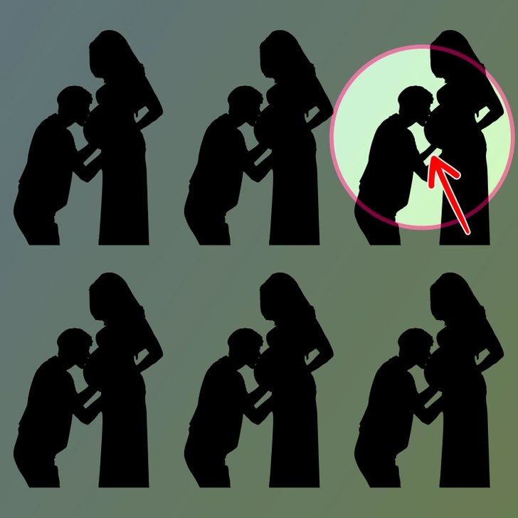 the pregnant couple is here