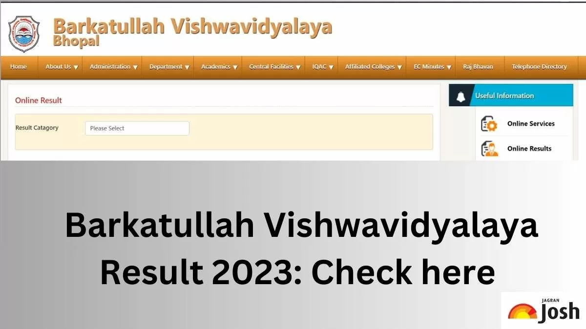 BU Result 2023 OUT: Direct Link To Download Barkatullah Vishwavidyalaya ...