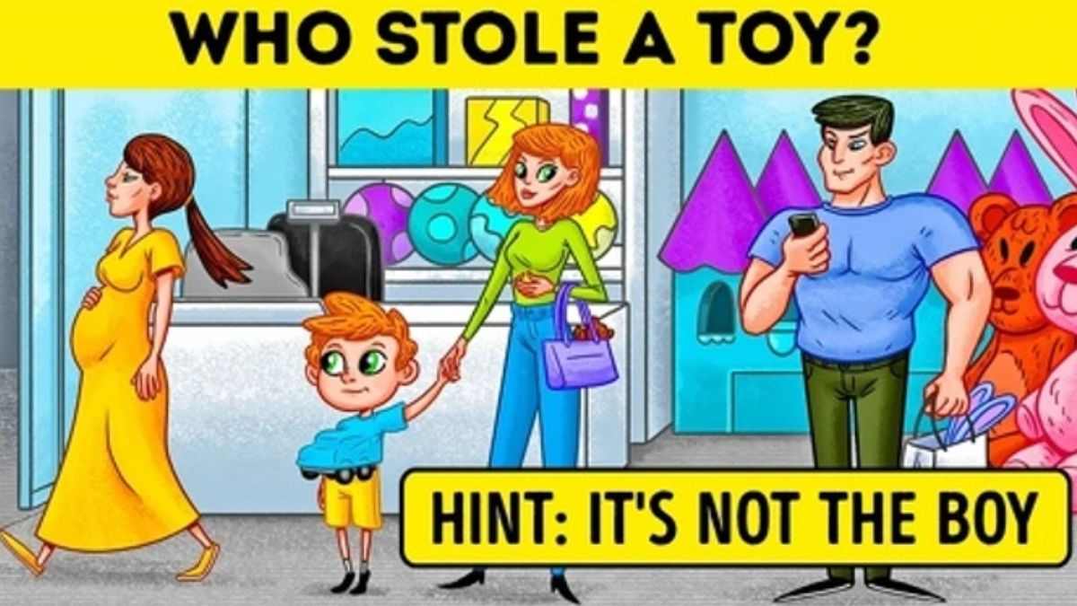 Puzzle for Testing Your IQ: Only True Detectives Can Spot Who Stole the Toy in Store Picture within 15 secs!