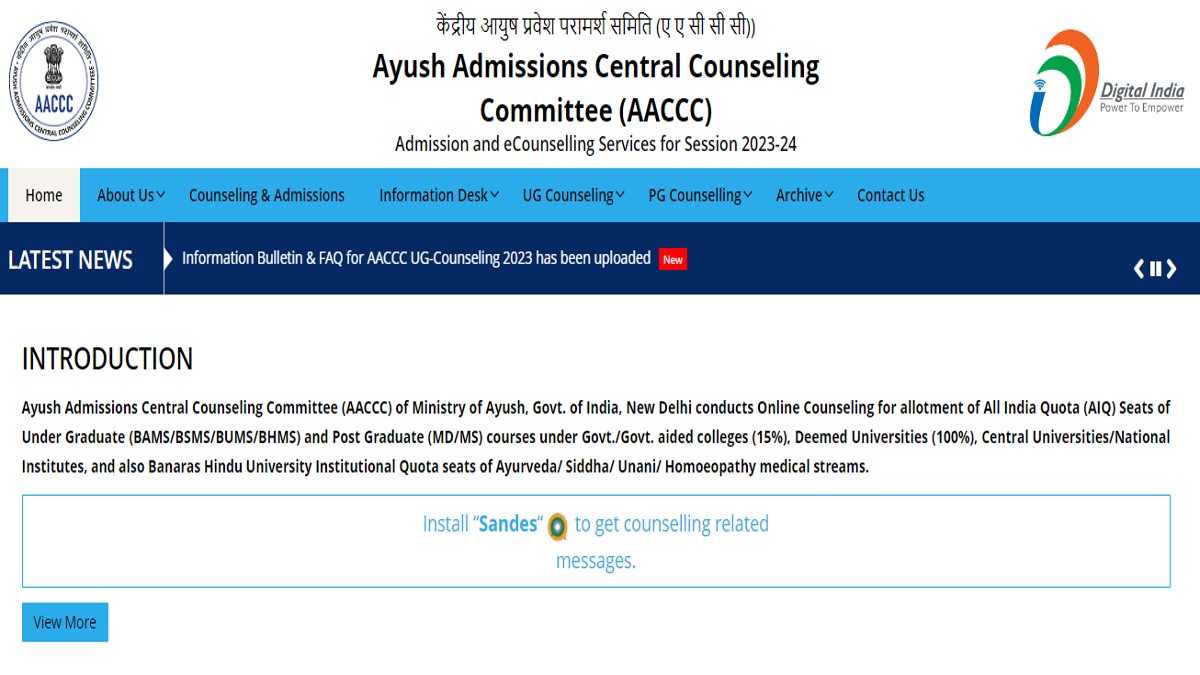 AYUSH NEET UG Counselling 2023 Round 3 Registrations To Start From