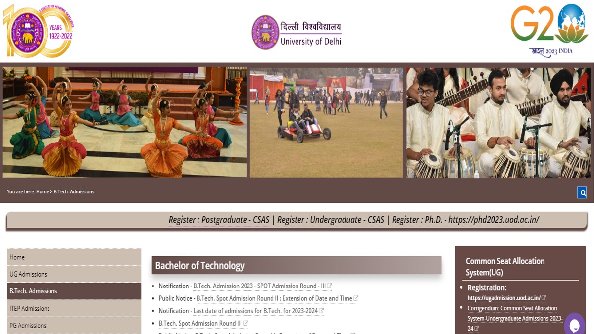 DU BTech Spot Admissions 2023 Round 3 Registration Ends Tomorrow, Seat ...