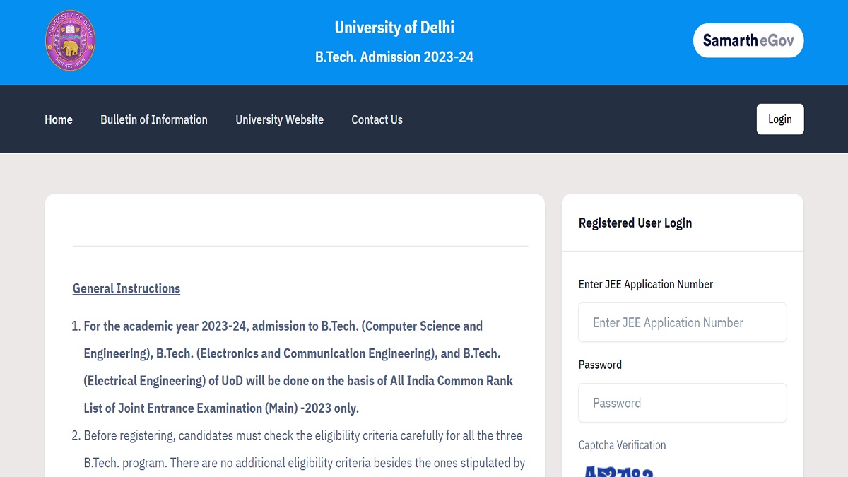 DU BTech Admission spot round 3