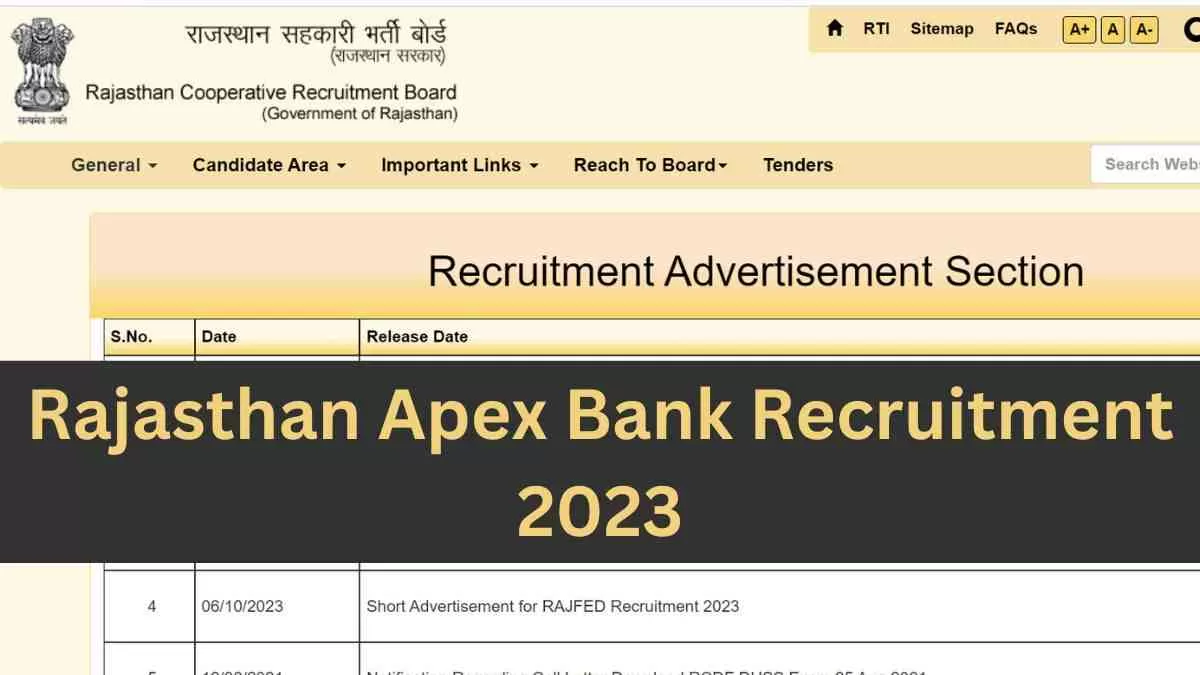 राजस्थान में सीनियर मैनेजर सहित अन्य के 600 पदों पर निकली भर्ती