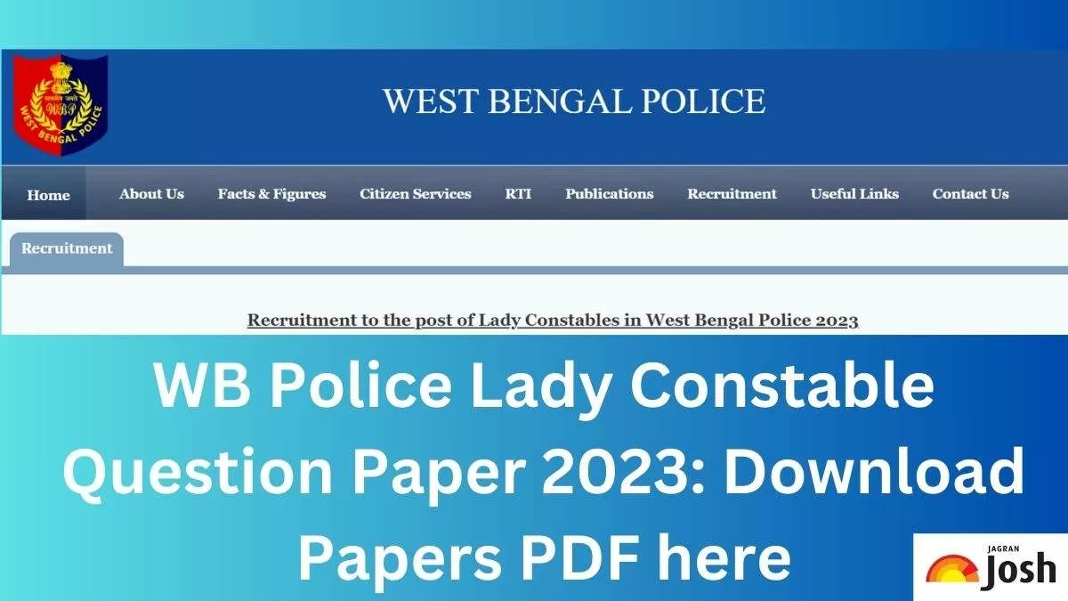 Get the direct link to download WB Police Lady Constable Question Paper 2023 PDF here.