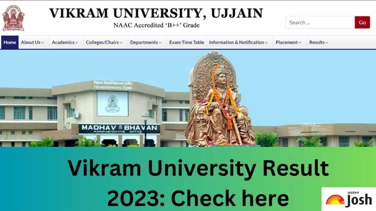 Vikram University Result 2023 OUT at vikramuniv.ac.in Direct Link