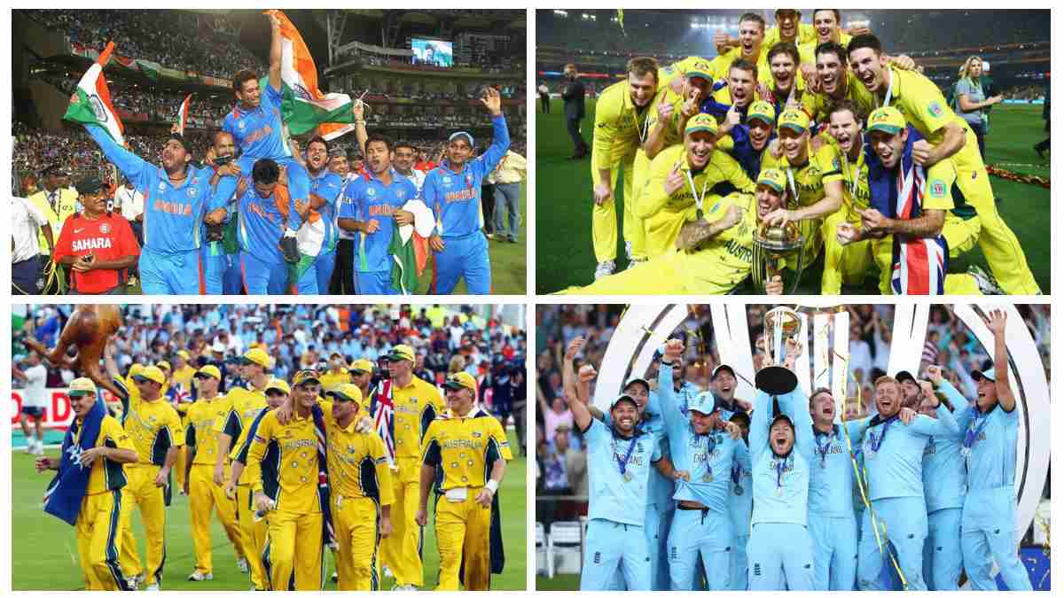 ICC World Cup Winners 2023: Check ODI Cricket World Cup Winners Year ...