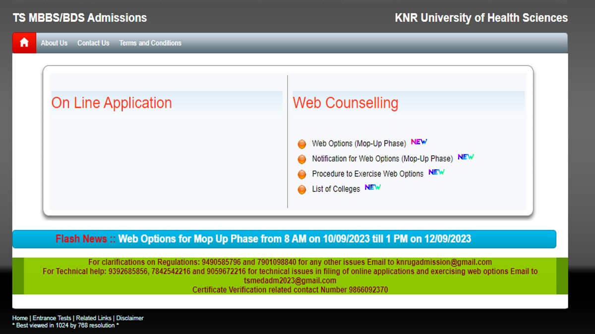 Telangana NEET UG Counselling 2023