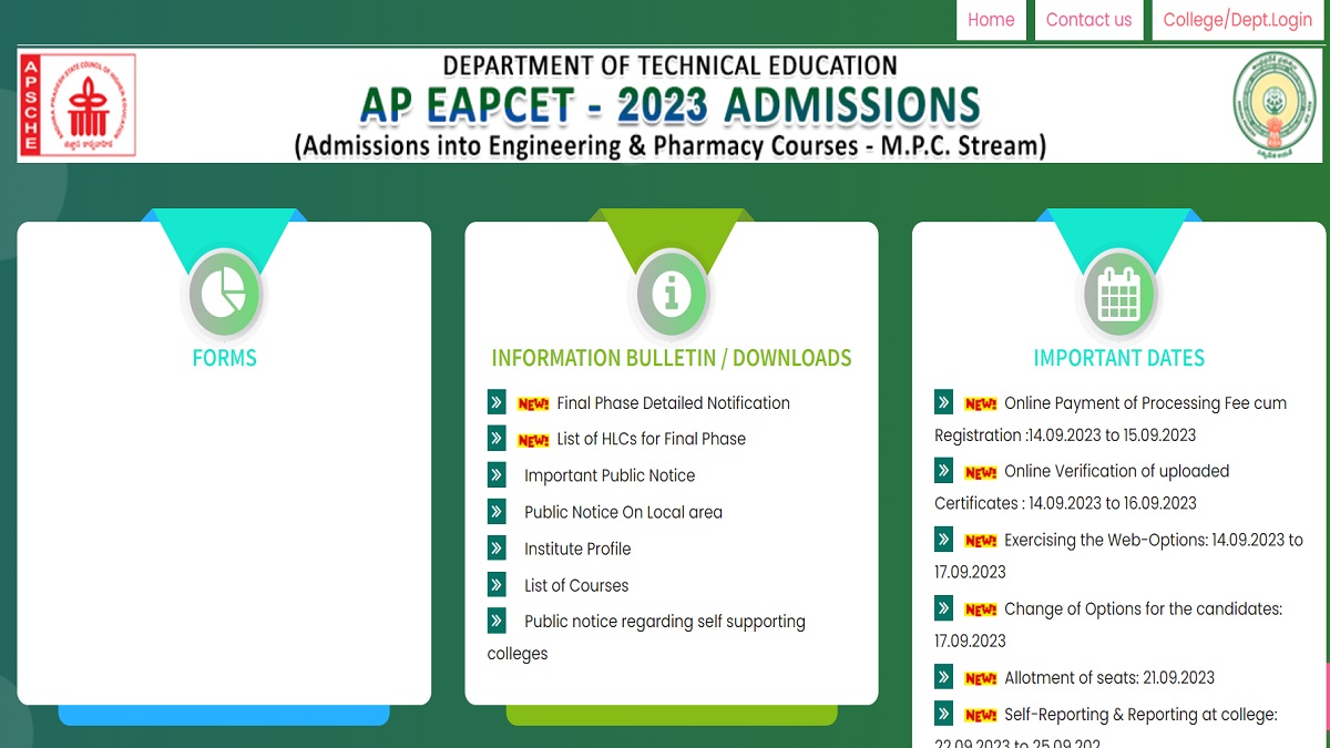 AP EAMCET Phase 2 Counselling Schedule Released, Registration To Begin