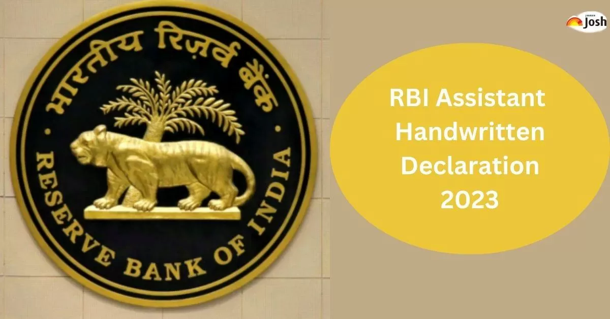 RBI Assistant Handwritten Declaration 2023 Format, Dimensions, Sample