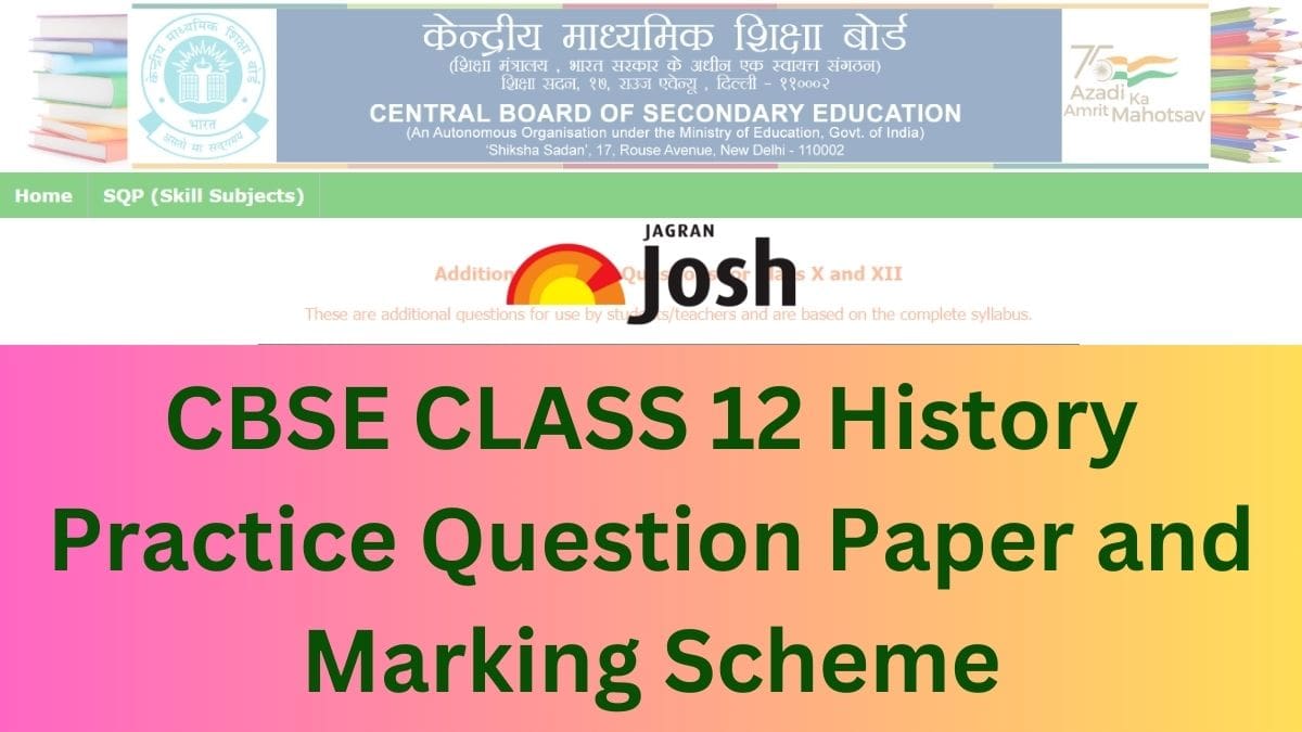 Get here History Class 12 Additional Practice Questions along with Marking scheme 
