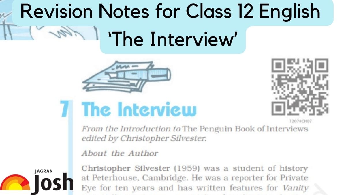 The Interview Class 12 Notes: CBSE 12th English Chapter 7 Flamingo (Prose), Download PDF