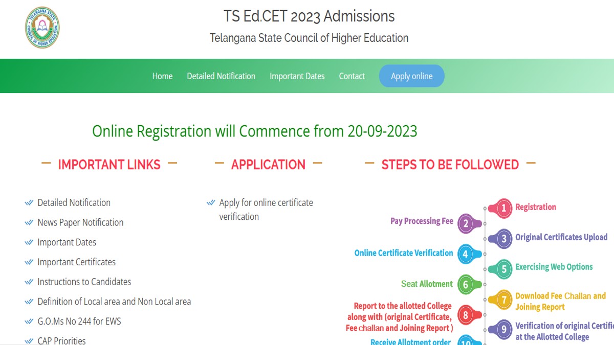 TS EDCET Counselling 2023 BEd Admission Dates Out, Check Schedule Here