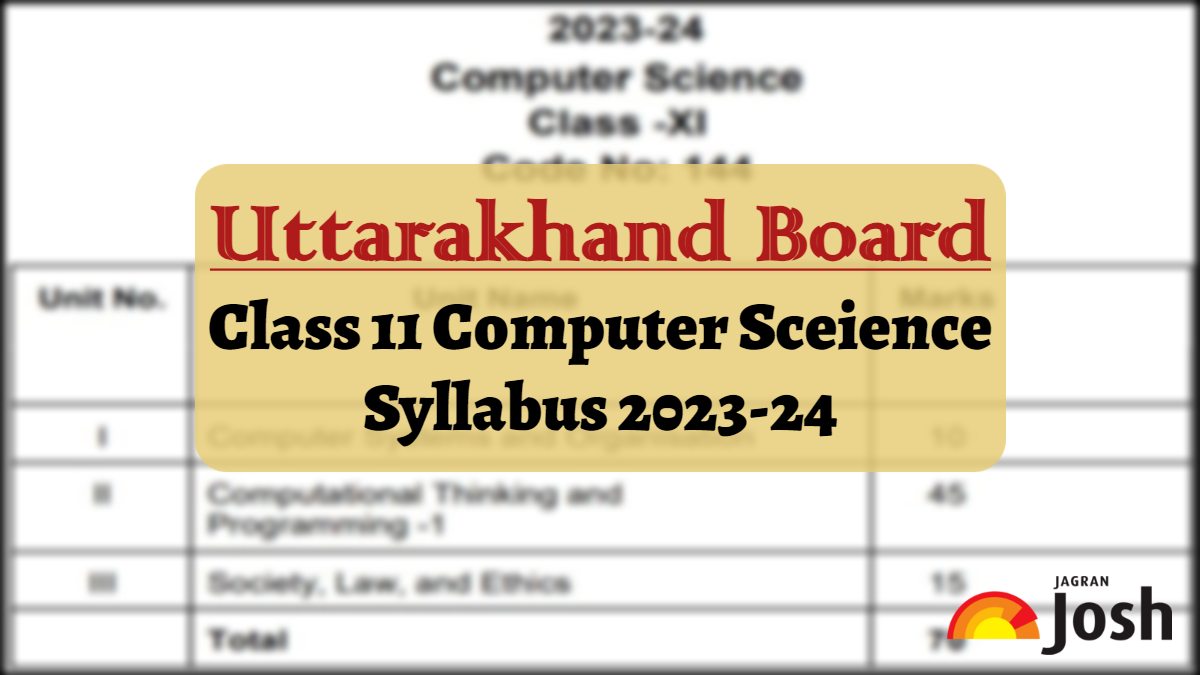 Download Uttarakhand Board Class 11 Computer Science Syllabus 2023-24 in PDF