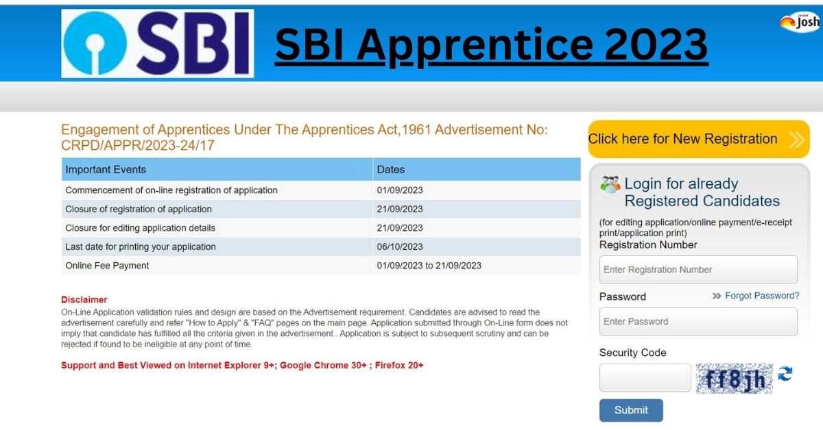 SBI Apprentice Application Form 2023 Begun Online Form For 6160