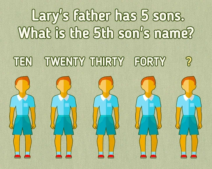 Brain Teaser to Test Your IQ: Find the fifth son’s name in 5 seconds!
