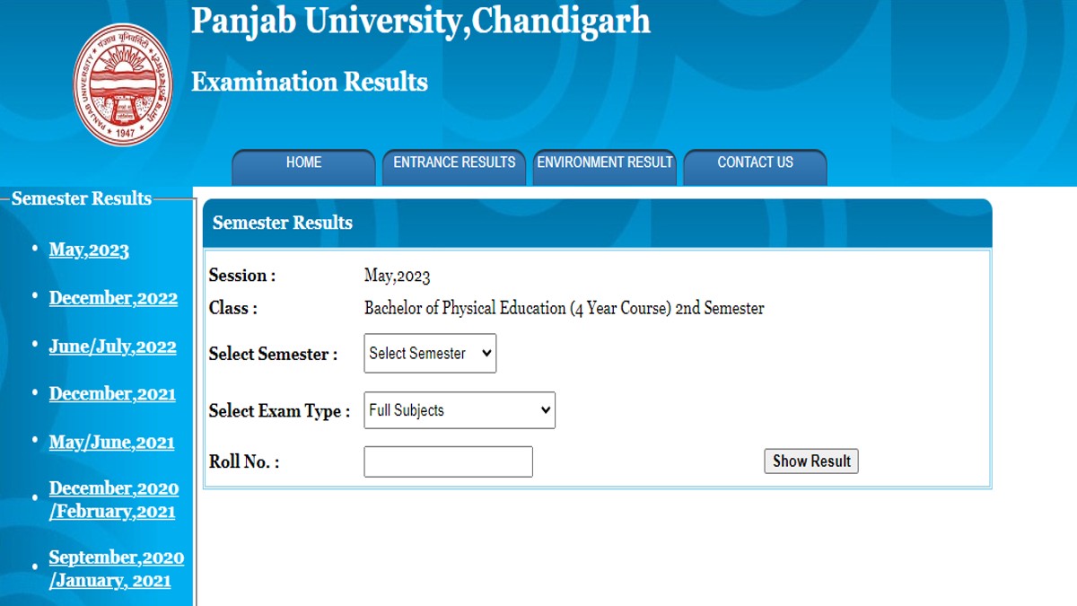 Panjab University Result 2023 Announced 