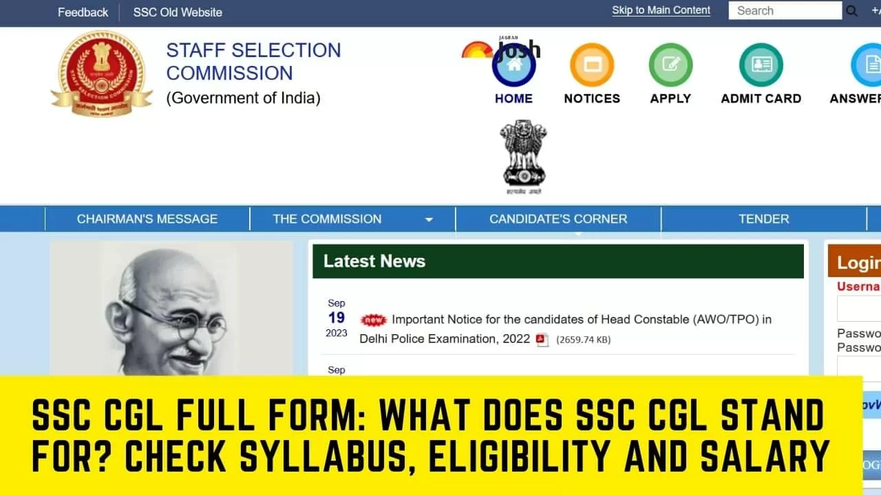 SSC CGL full form What does SSC CGL stand for Check details