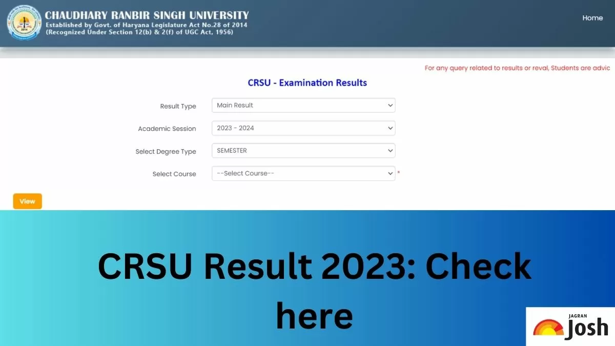 CRSU Results 2023 OUT On Crsuiums.com: Direct Link To Download Result PDF