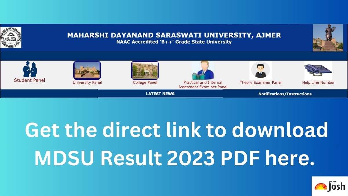 MDSU Result 2023 OUT At Mdsuexam.org; Direct Link To Download UG, PG ...