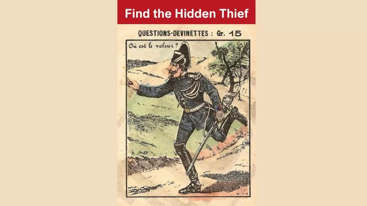 Optical Illusion Visual Skill Test: Find the hidden thief in 7 seconds