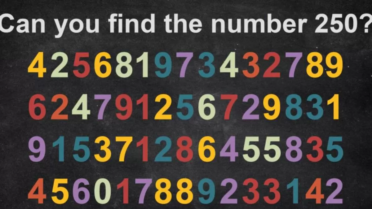 Test Your Lateral Thinking Skills, Find the Number 250 Within 5