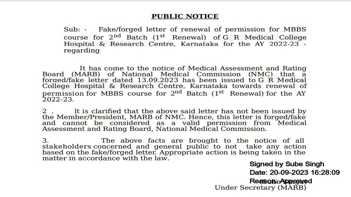 NMC Warns Against Fake Renewal Permission Letter
