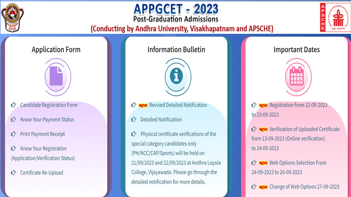 AP PGCET 2023 Counselling Schedule Revised, Registrations Close ...