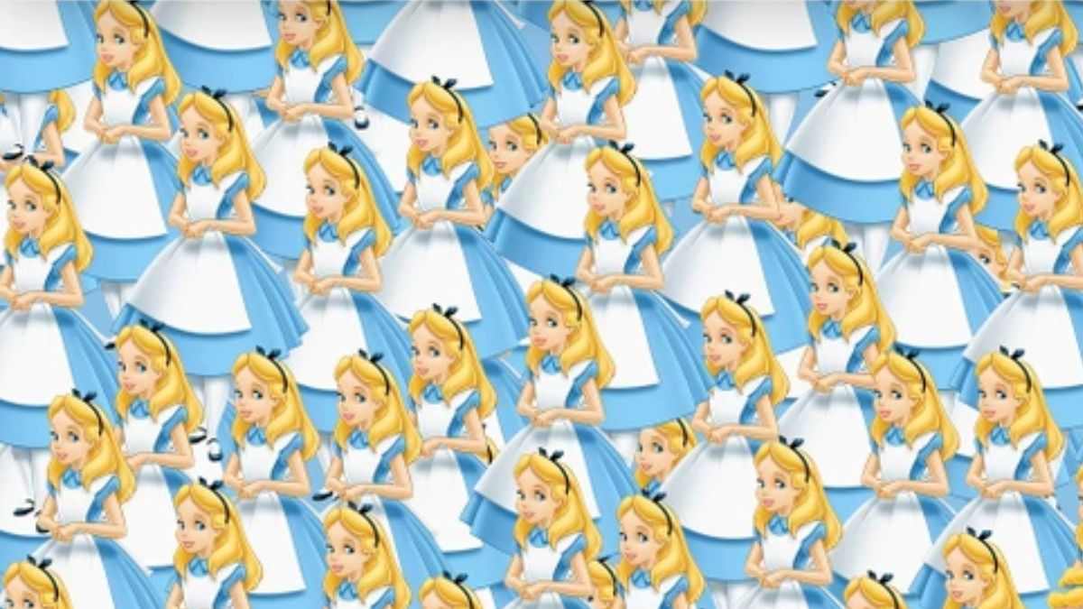 Optical Illusion for Testing Your IQ: Spot Cinderella Hidden Among Multiple Alice in Wonderland within 7 secs!